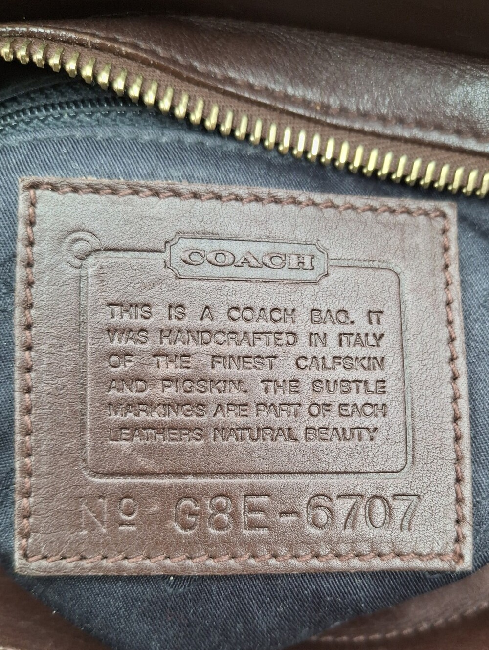 Vintage 1998 Coach Bridle Collection Brown Calfskin Leather Satchel #6707 - Picture 11 of 12
